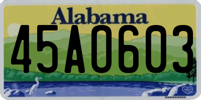 AL license plate 45AO603