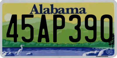 AL license plate 45AP390