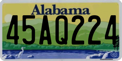 AL license plate 45AQ224