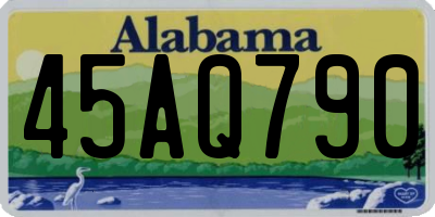 AL license plate 45AQ790