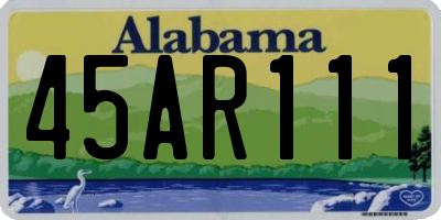 AL license plate 45AR111