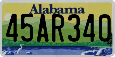 AL license plate 45AR340
