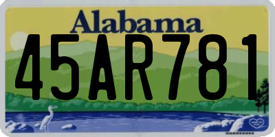 AL license plate 45AR781