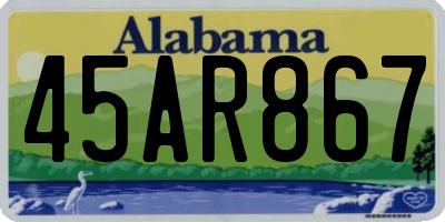AL license plate 45AR867