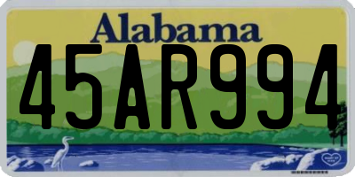 AL license plate 45AR994