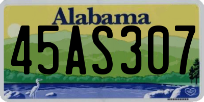 AL license plate 45AS307