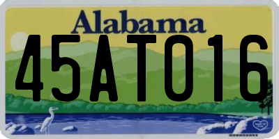 AL license plate 45AT016