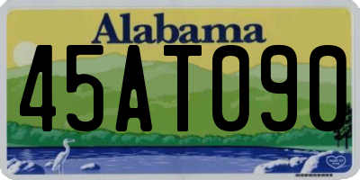 AL license plate 45AT090