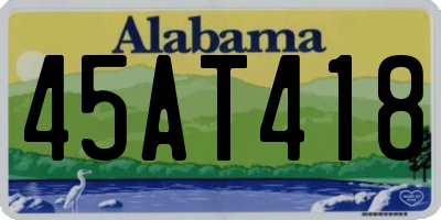 AL license plate 45AT418