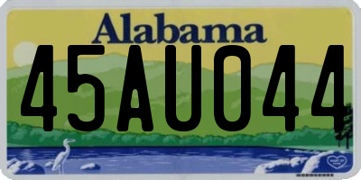 AL license plate 45AU044