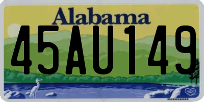 AL license plate 45AU149