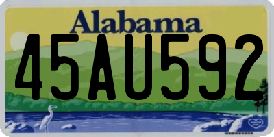 AL license plate 45AU592