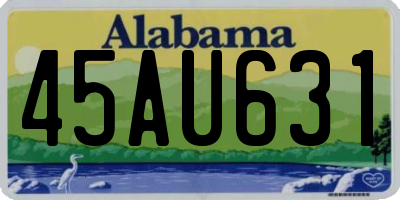 AL license plate 45AU631