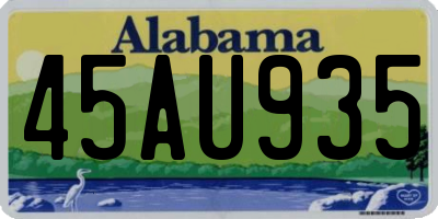 AL license plate 45AU935