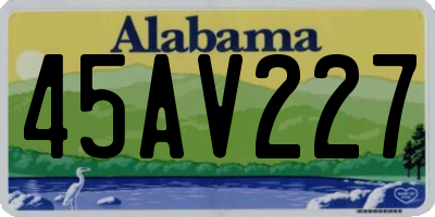 AL license plate 45AV227
