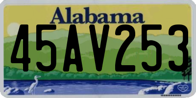 AL license plate 45AV253