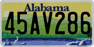 AL license plate 45AV286