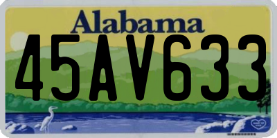 AL license plate 45AV633