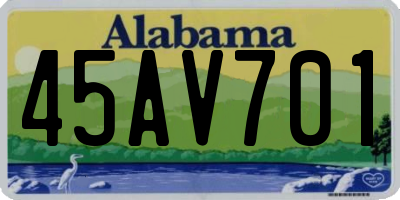 AL license plate 45AV701