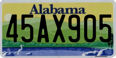 AL license plate 45AX905