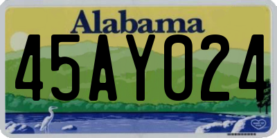 AL license plate 45AY024