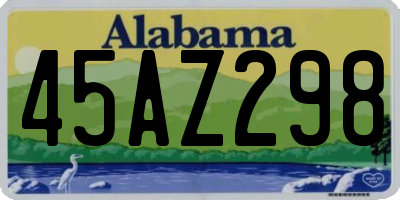 AL license plate 45AZ298