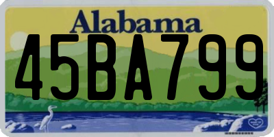 AL license plate 45BA799
