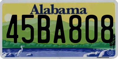 AL license plate 45BA808
