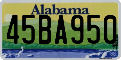 AL license plate 45BA950