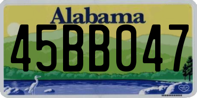 AL license plate 45BB047