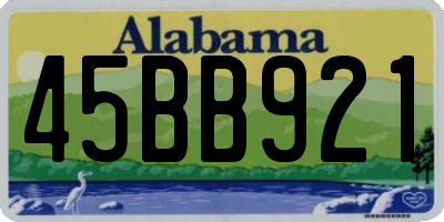 AL license plate 45BB921