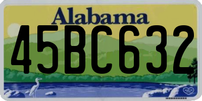 AL license plate 45BC632