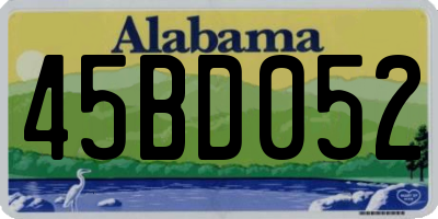 AL license plate 45BD052