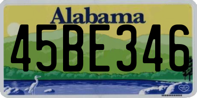 AL license plate 45BE346
