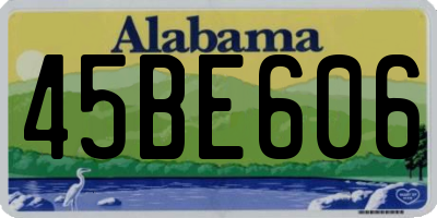 AL license plate 45BE606