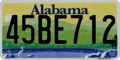 AL license plate 45BE712