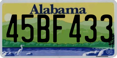 AL license plate 45BF433