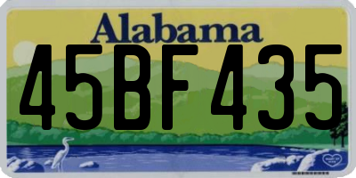 AL license plate 45BF435