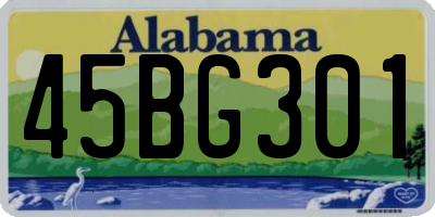 AL license plate 45BG301