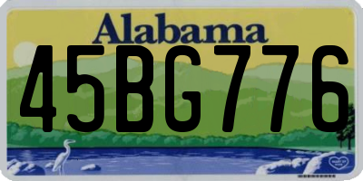 AL license plate 45BG776