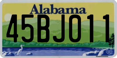 AL license plate 45BJ011