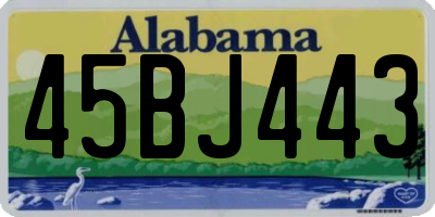 AL license plate 45BJ443