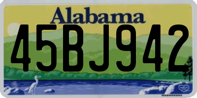 AL license plate 45BJ942