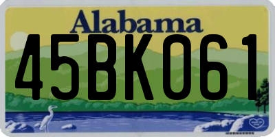 AL license plate 45BK061