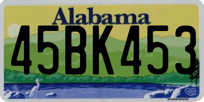 AL license plate 45BK453