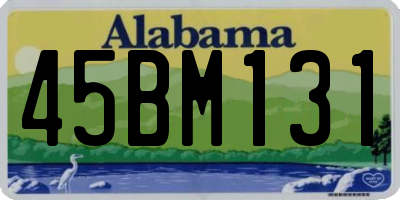 AL license plate 45BM131