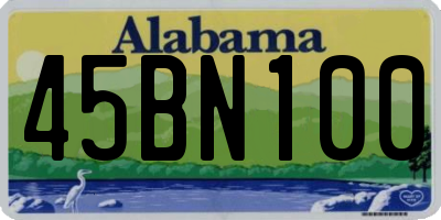 AL license plate 45BN100