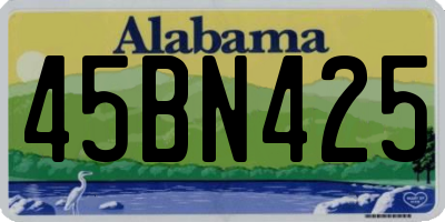 AL license plate 45BN425