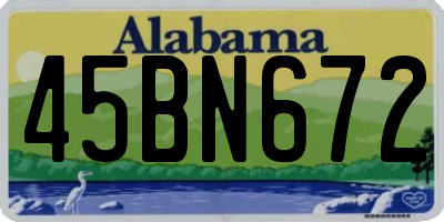 AL license plate 45BN672