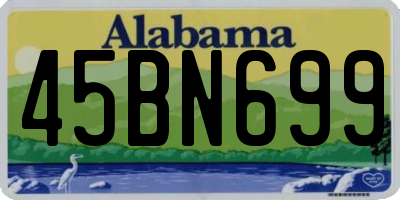 AL license plate 45BN699